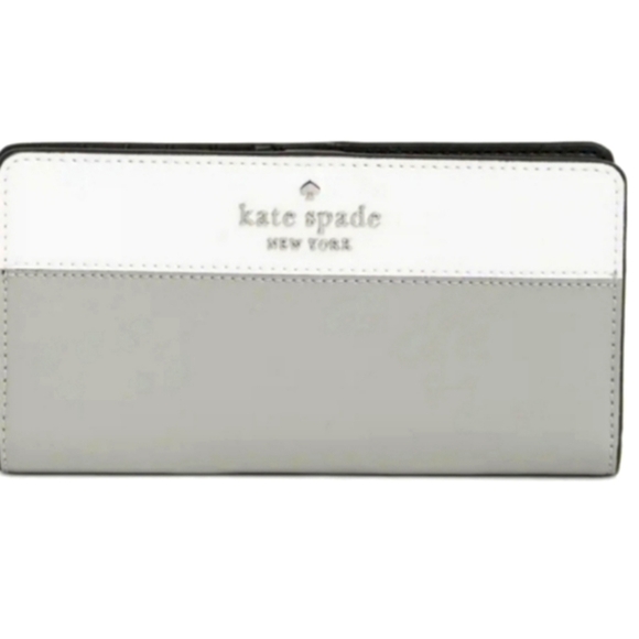kate spade Handbags - 🔥SALE Kate Spade Large Slim Bifold Wallet color Nimbus Gray Multi